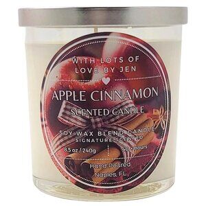 With Lots Of Love By Jen Apple Cinnamon Scented Candle